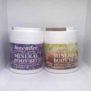 Dead Sea collection Lavender and Almond Vanilla Mineral Body Butter Set